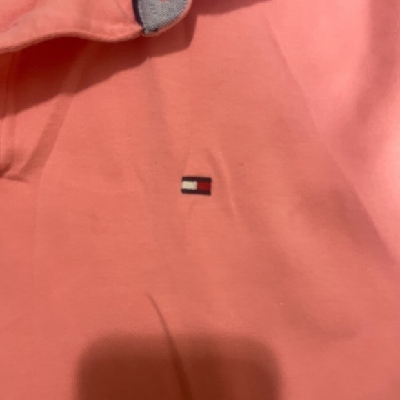 Tommy hilfiger peach casual button up short sleeve t shirt Size large - Picture 2 of 5